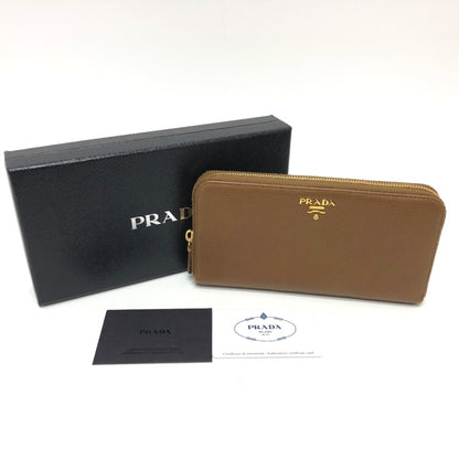 Prada Saffiano, Brown, Leather, wallet