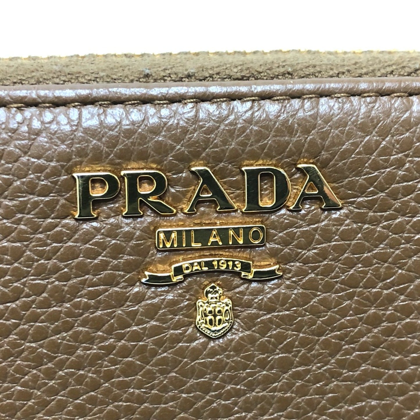 Prada Saffiano, Brown, Leather, wallet
