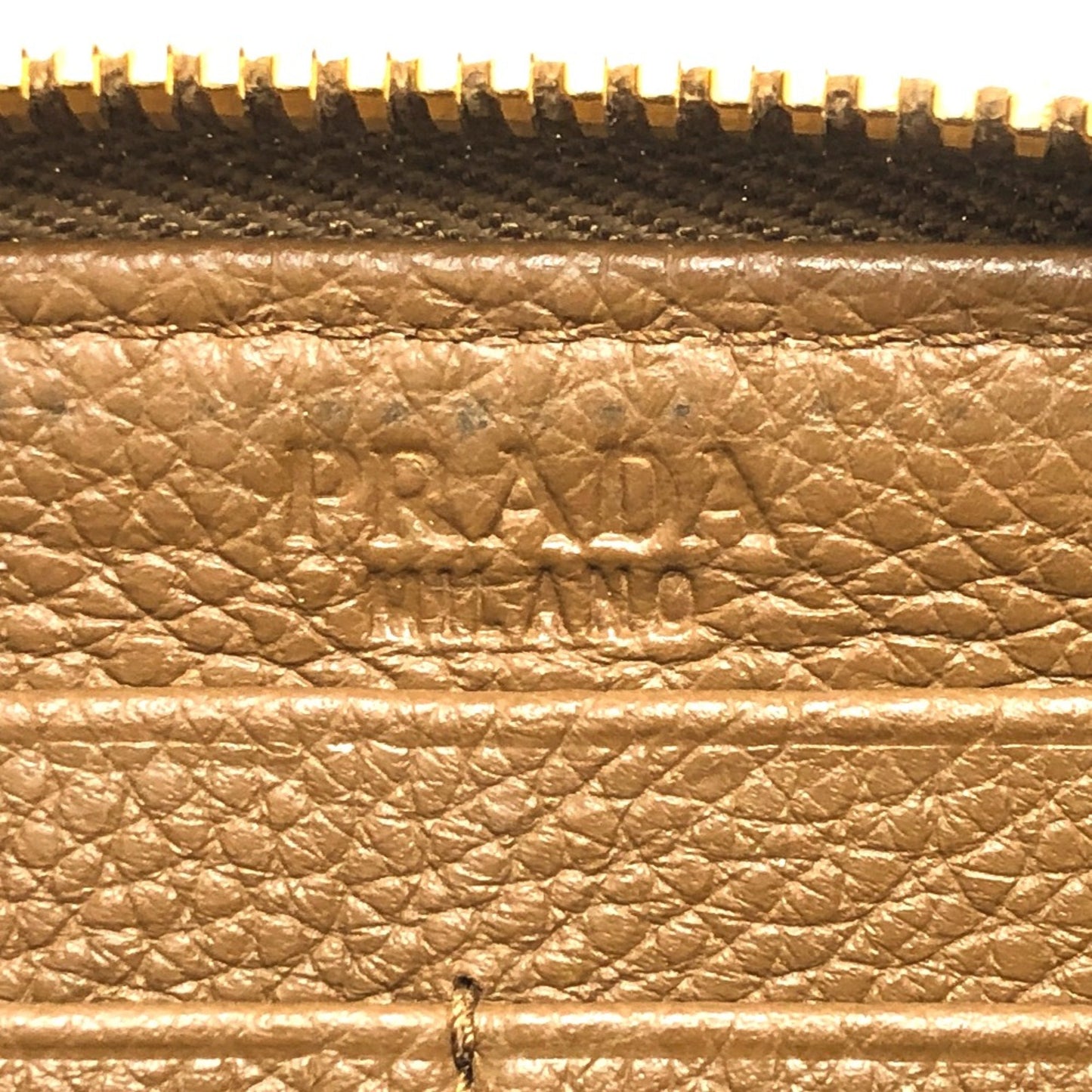 Prada Saffiano, Brown, Leather, wallet