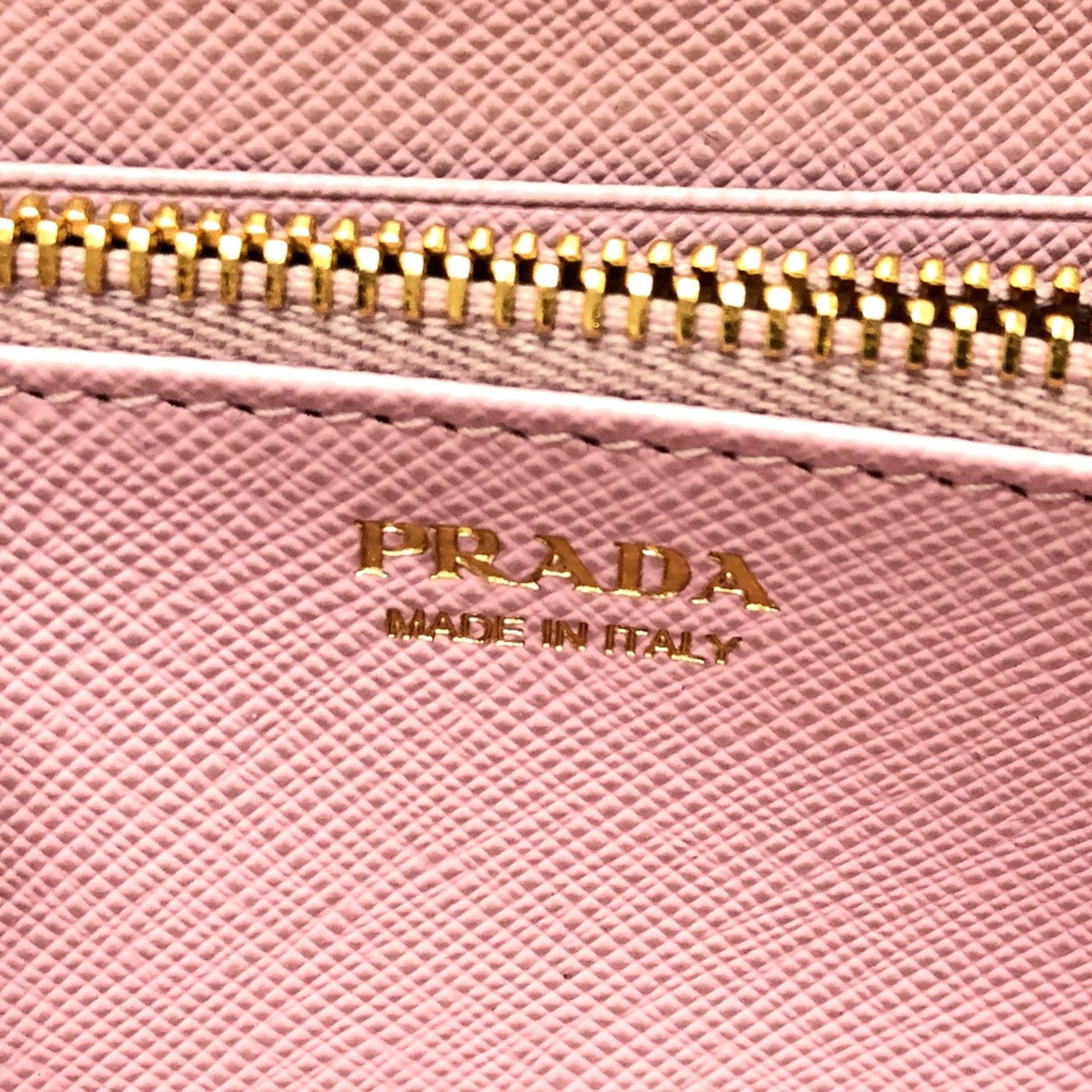 Prada Saffiano, Pink, Leather, wallet