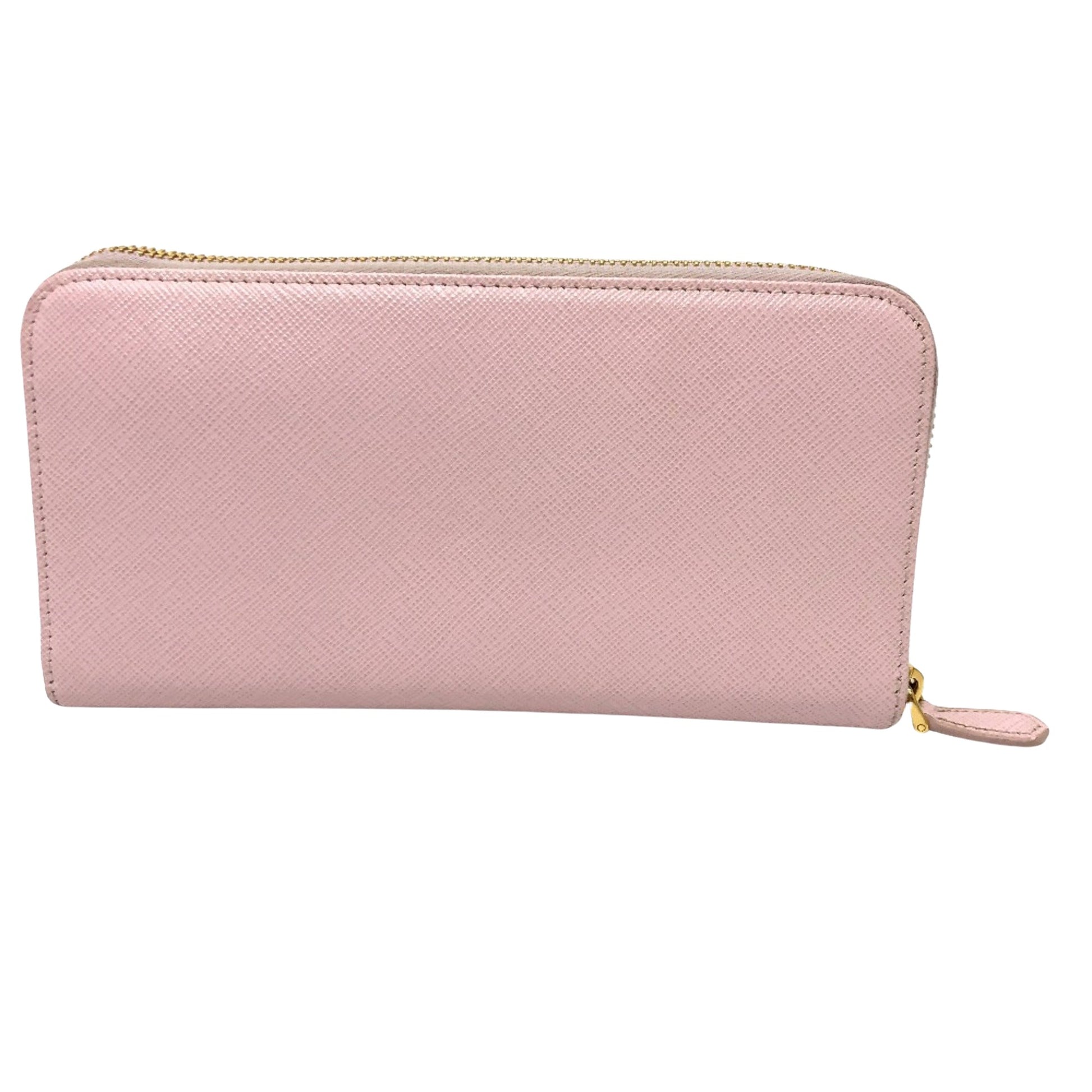 Prada Saffiano, Pink, Leather, wallet