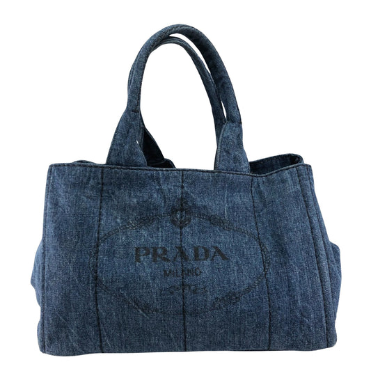 Prada Canapa, Blue, Denim - Jeans, tote