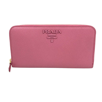 Prada Saffiano, Pink, Leather, wallet