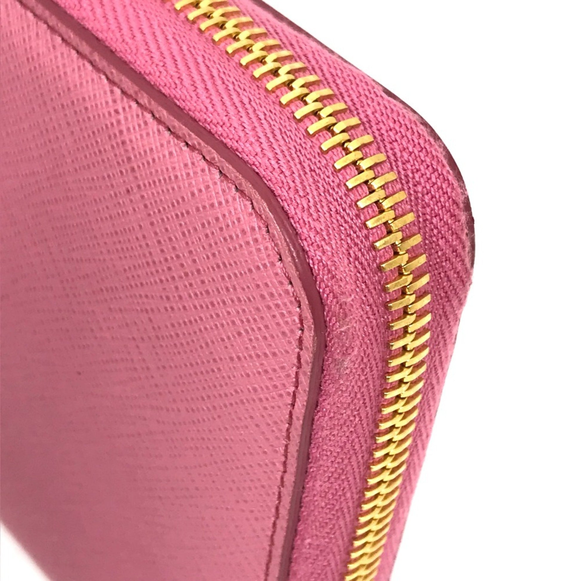 Prada Saffiano, Pink, Leather, wallet