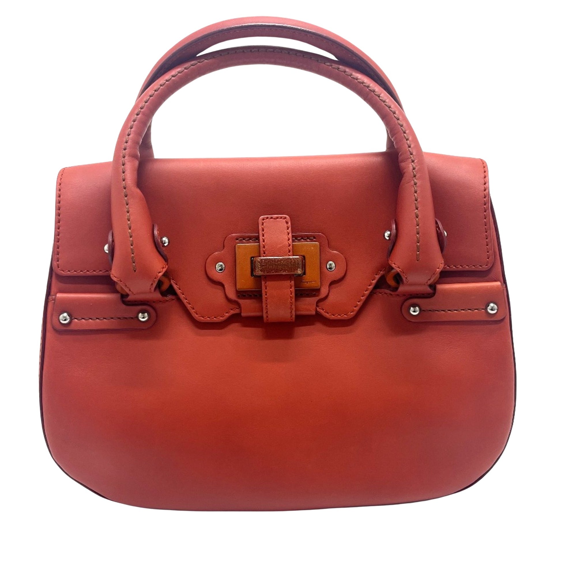 Salvatore Ferragamo, Red, Leather, handbag