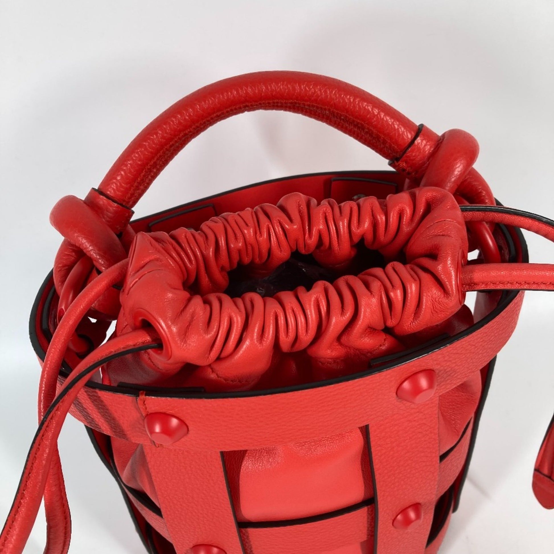 Salvatore Ferragamo, Red, Leather, shoulder
