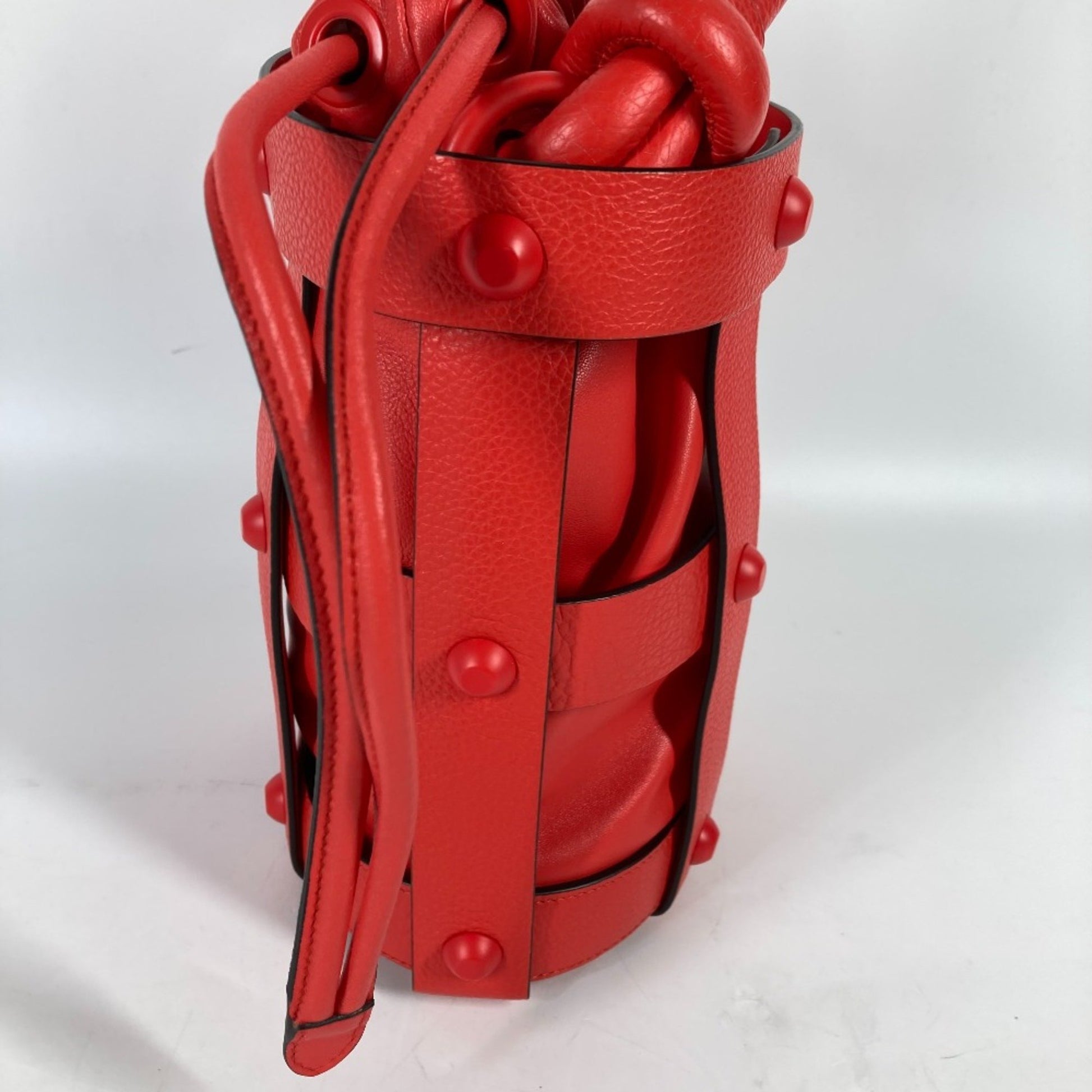 Salvatore Ferragamo, Red, Leather, shoulder