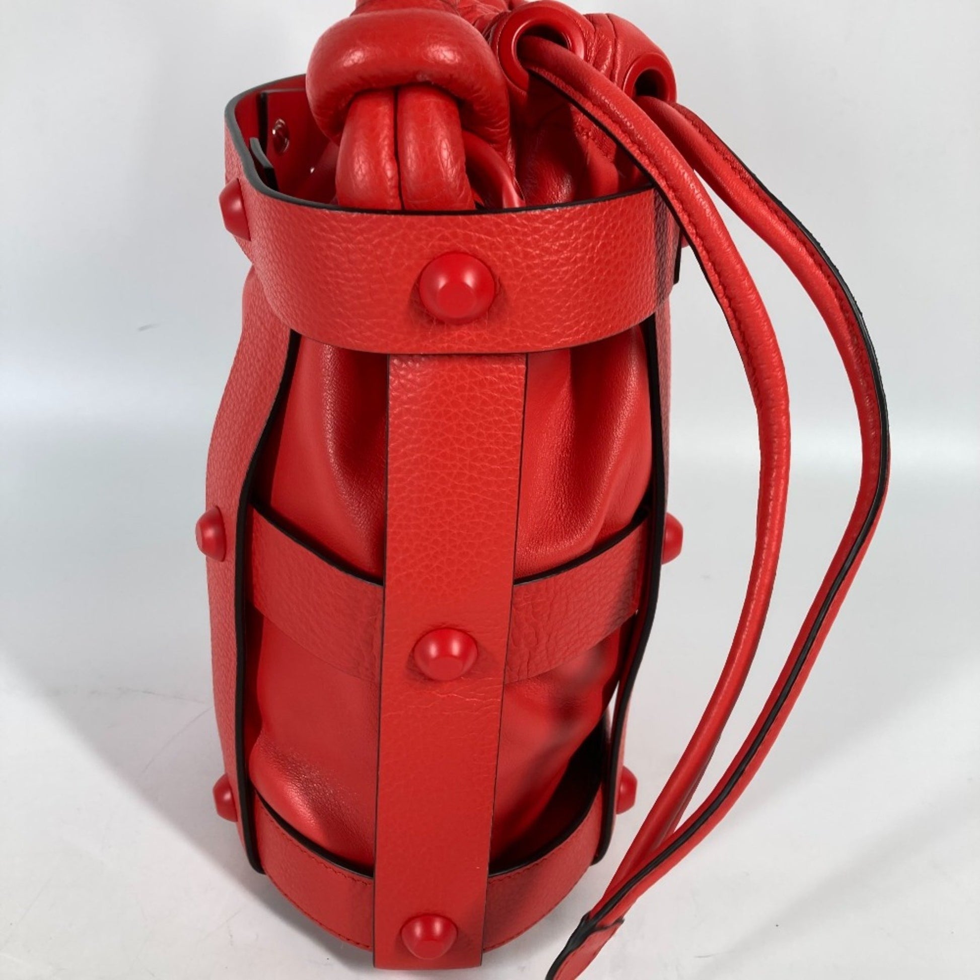Salvatore Ferragamo, Red, Leather, shoulder