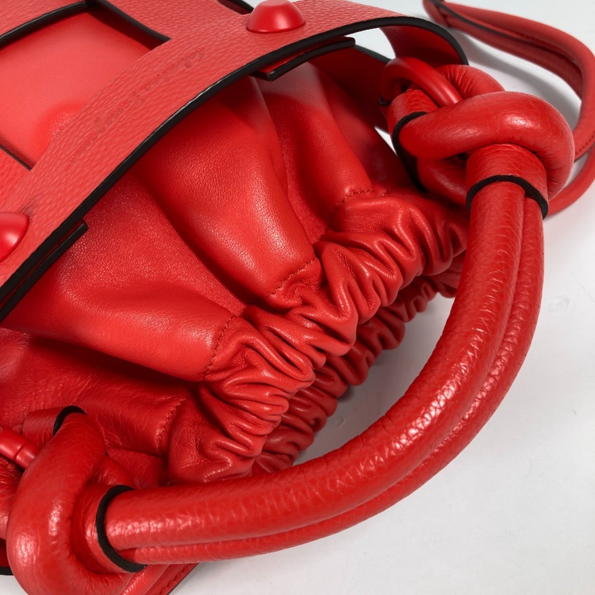 Salvatore Ferragamo, Red, Leather, shoulder