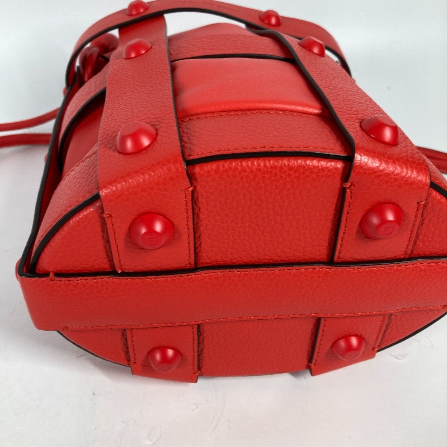 Salvatore Ferragamo, Red, Leather, shoulder