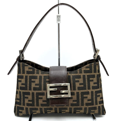 Fendi Zucca, Brown, Canvas, handbag