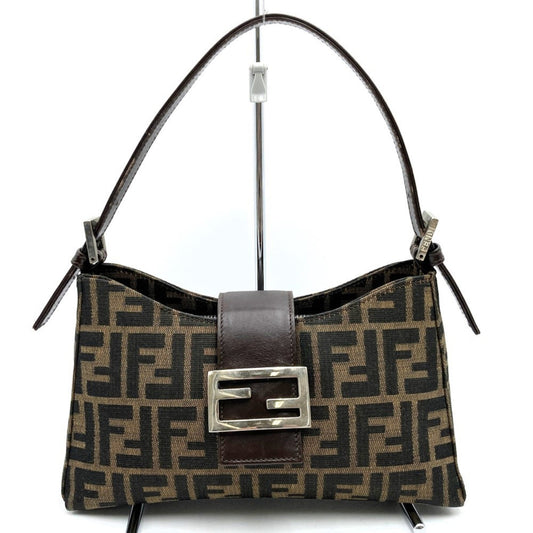 Fendi Zucca, Brown, Canvas, handbag