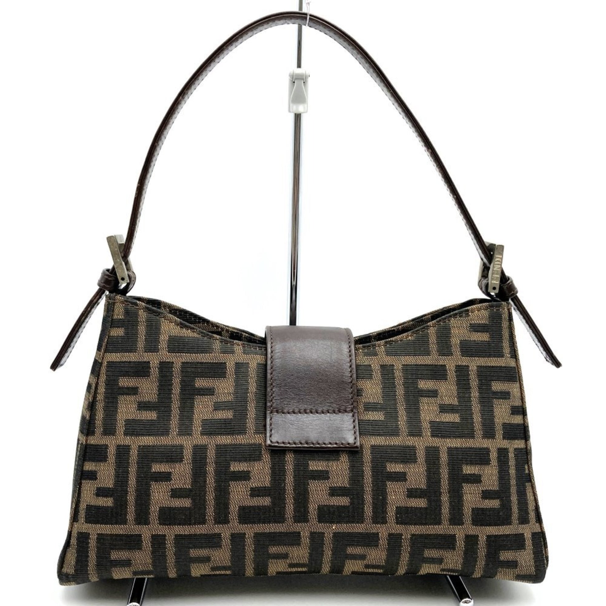 Fendi Zucca, Brown, Canvas, handbag