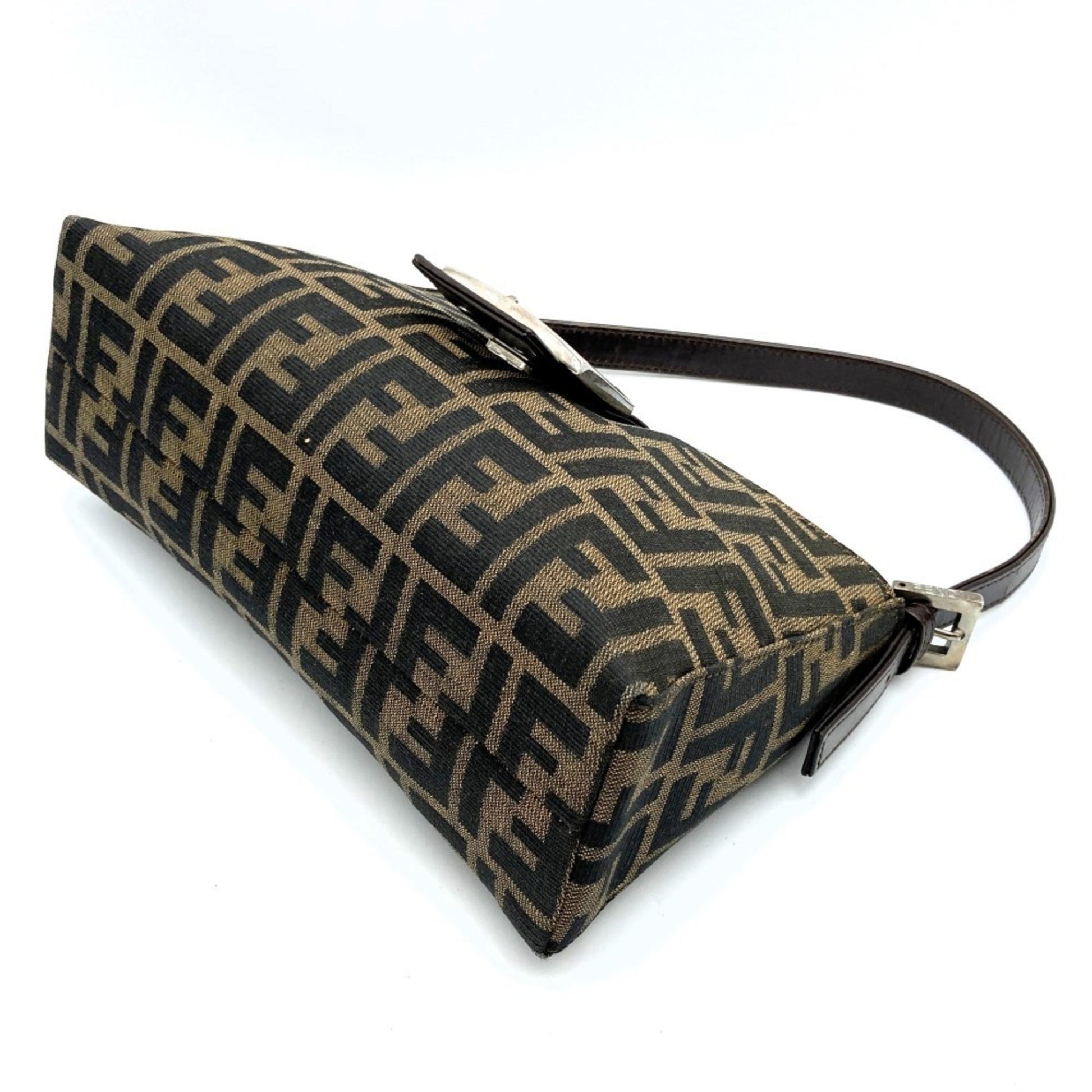 Fendi Zucca, Brown, Canvas, handbag