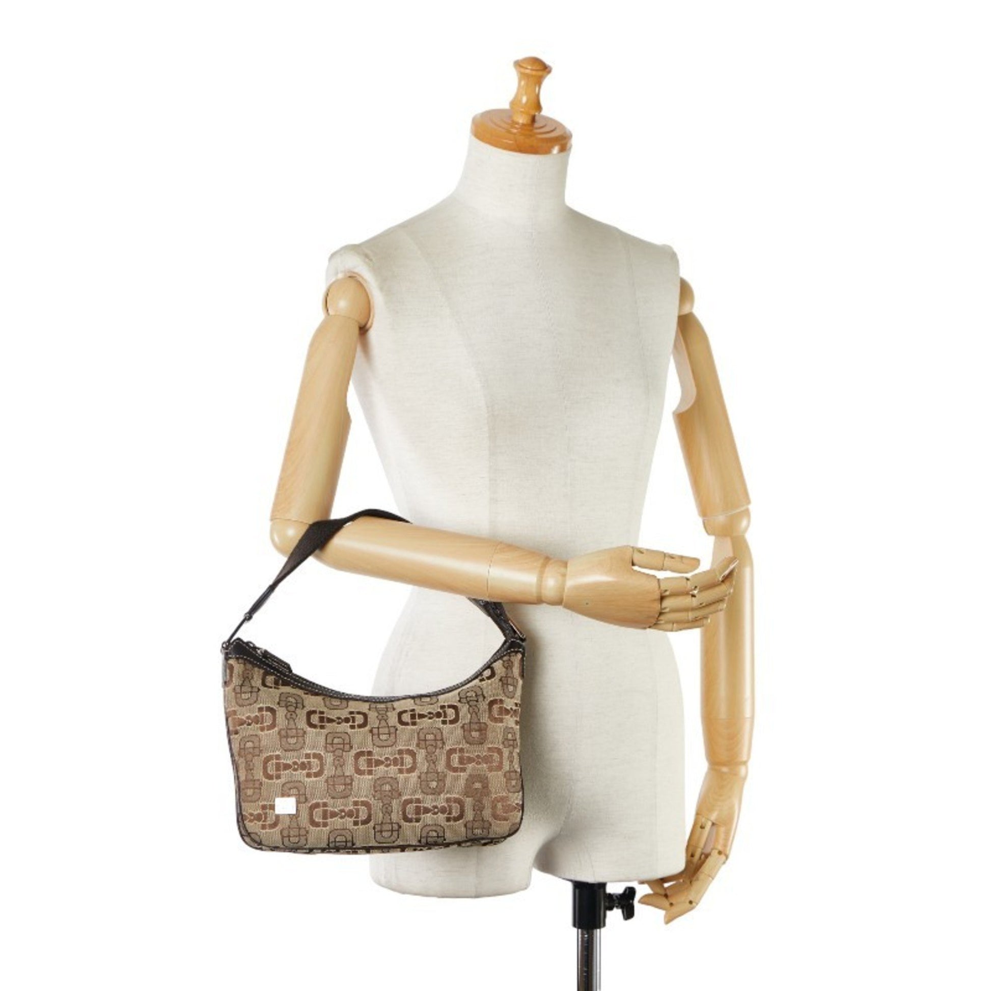 Gucci Horsebit, Brown, Canvas, handbag