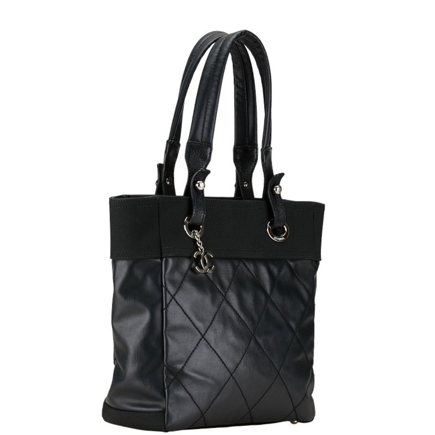 Chanel Biarritz, Black, Canvas, tote