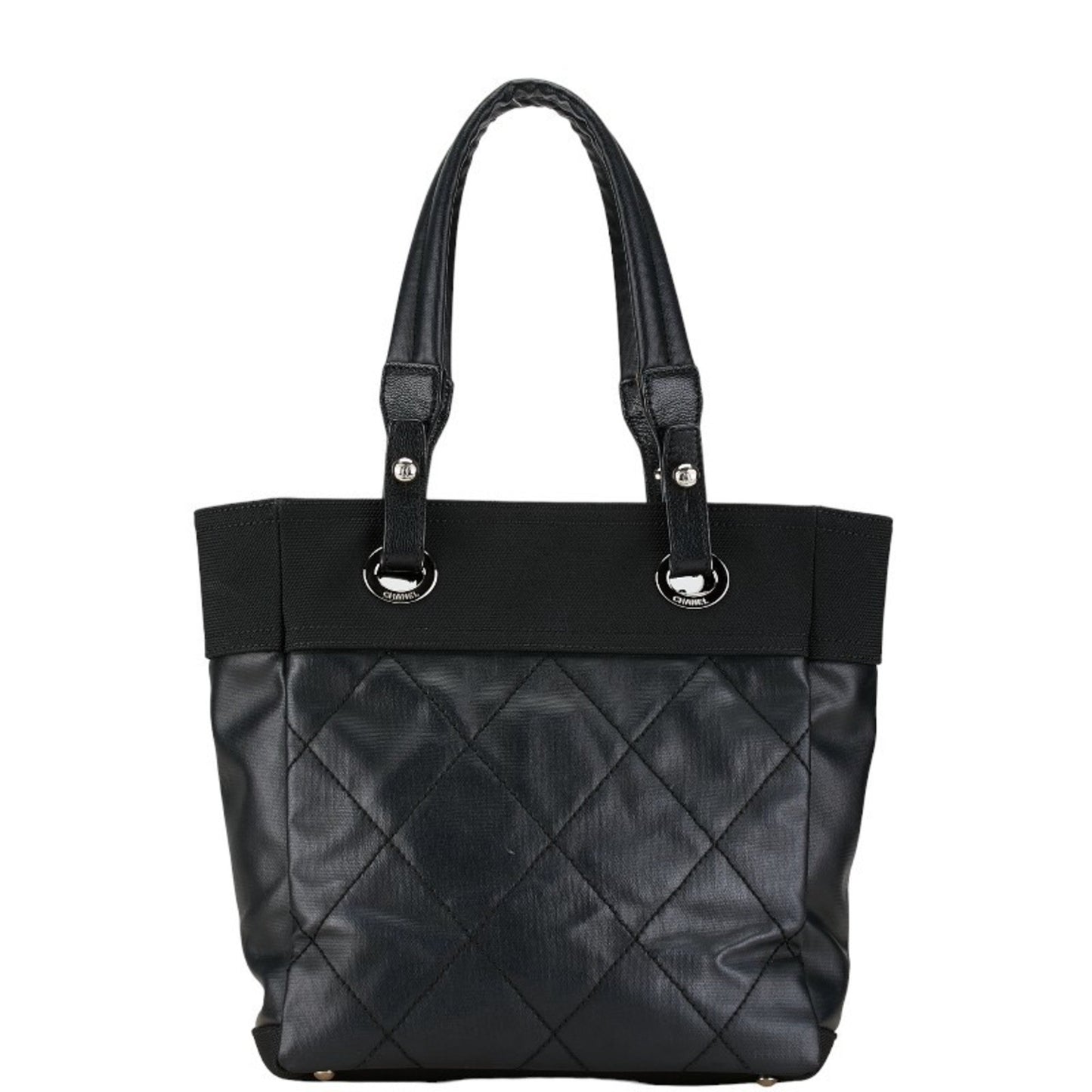 Chanel Biarritz, Black, Canvas, tote