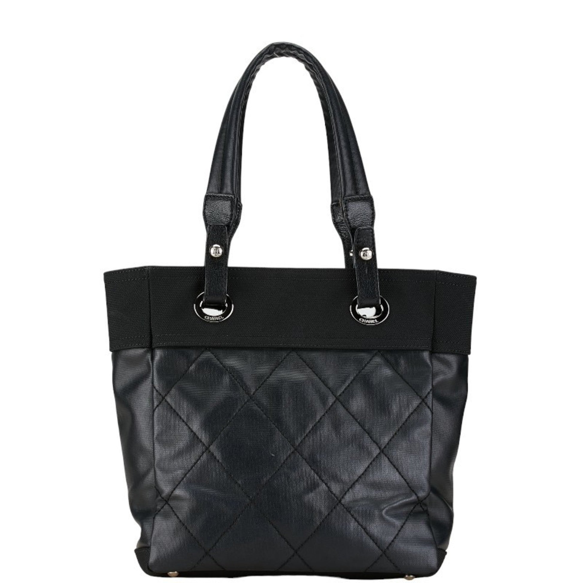 Chanel Biarritz, Black, Canvas, tote