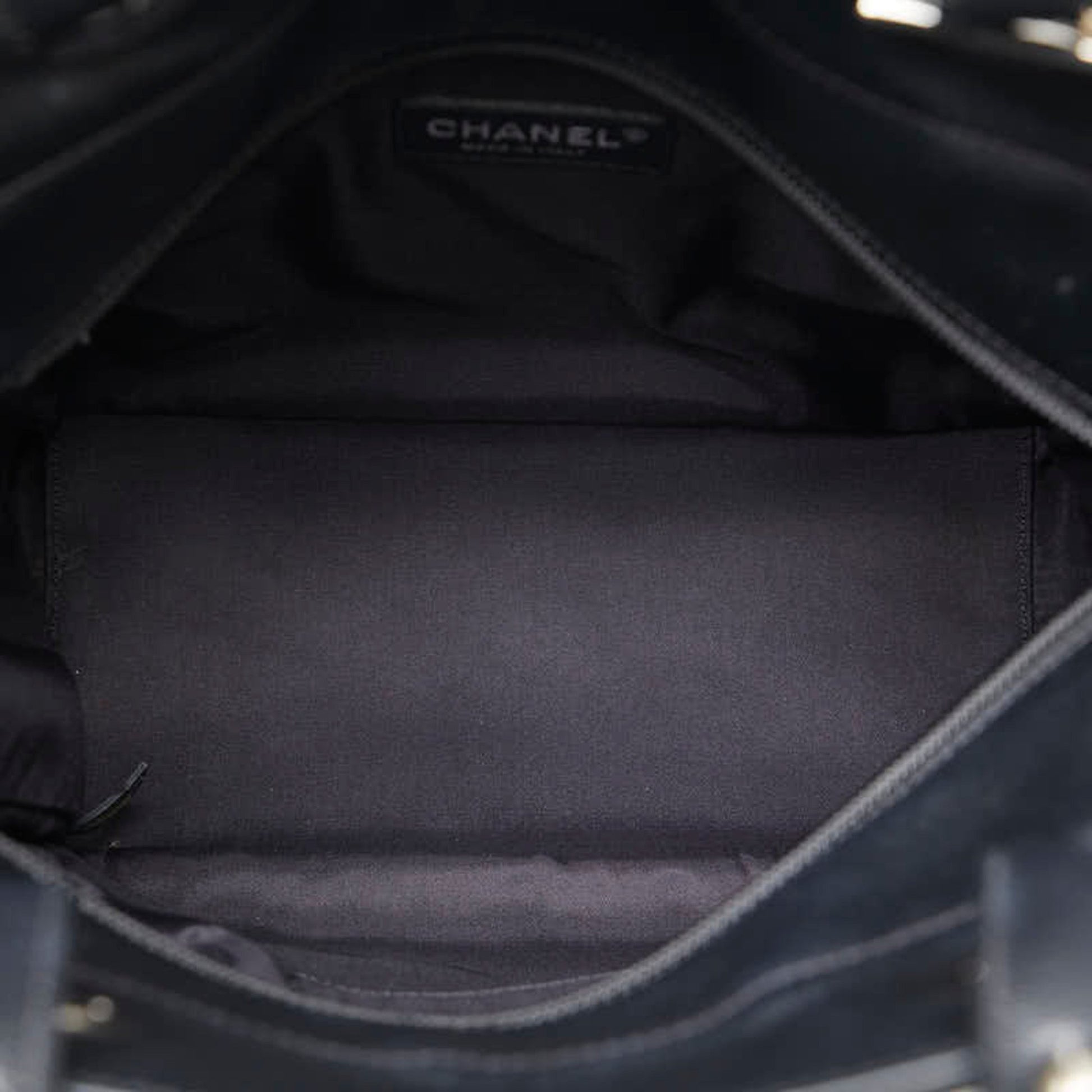 Chanel Biarritz, Black, Canvas, tote
