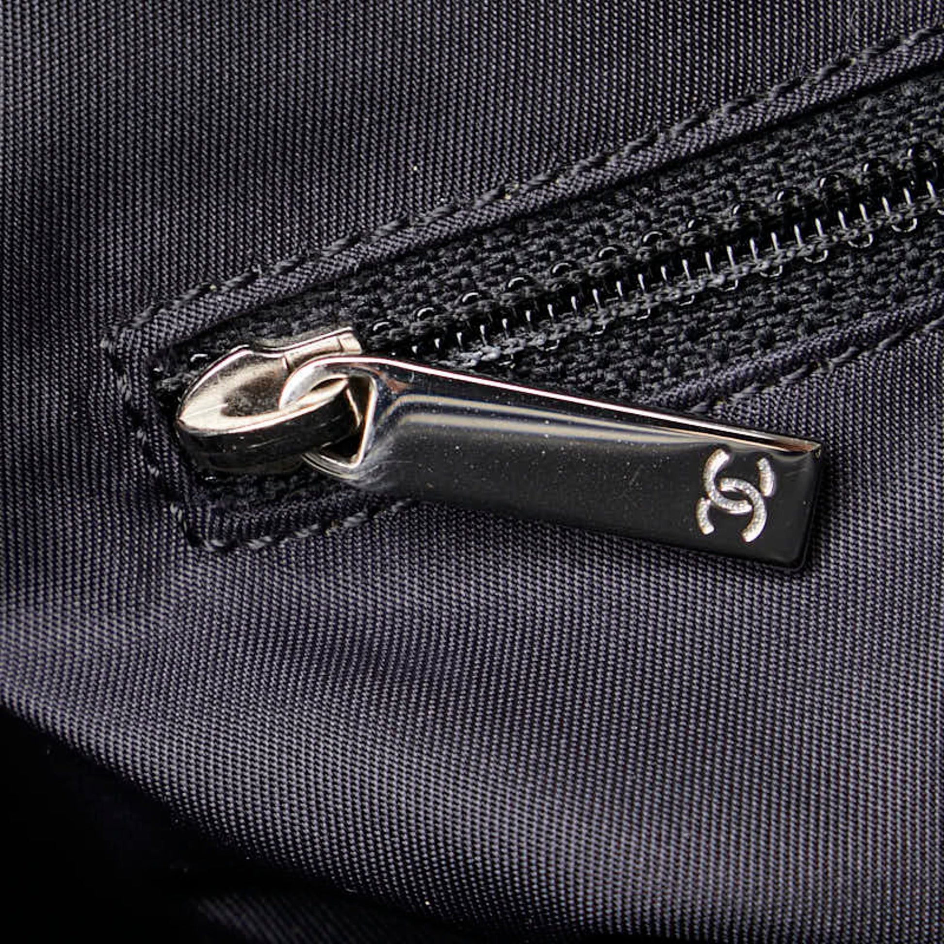 Chanel Biarritz, Black, Canvas, tote
