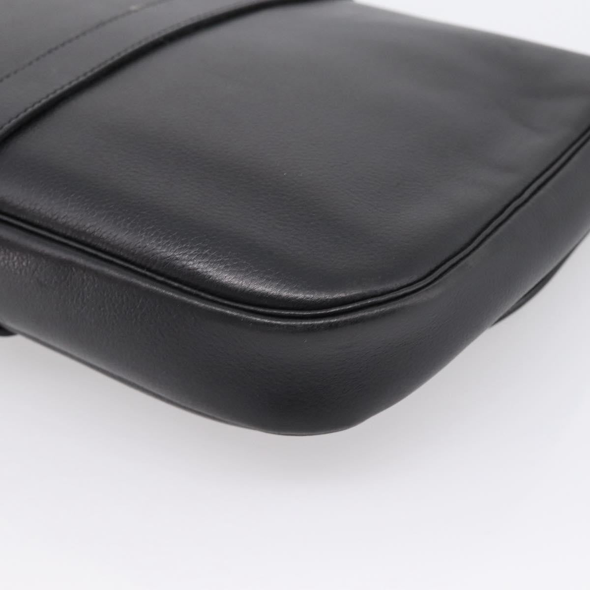 Christian Dior Shoulder Leather, Black, Leather, Shoulder Bag