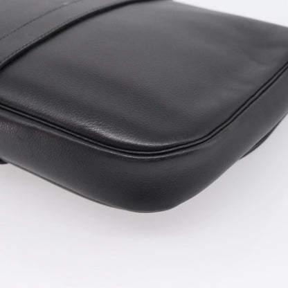 Christian Dior Shoulder Leather, Black, Leather, Shoulder Bag