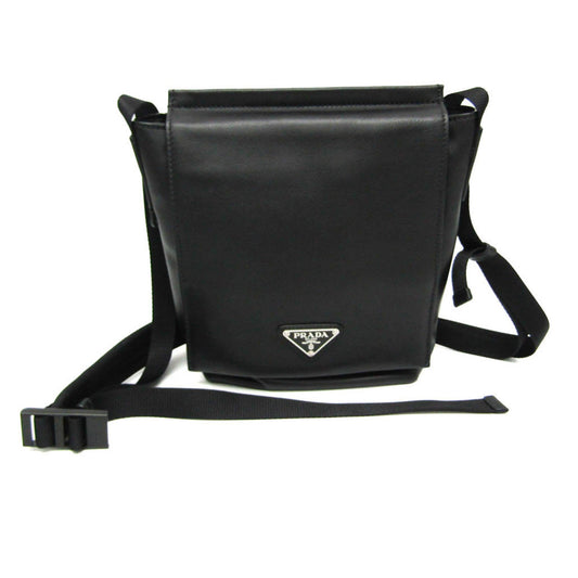 Prada Saffiano, Black, Leather, shoulder
