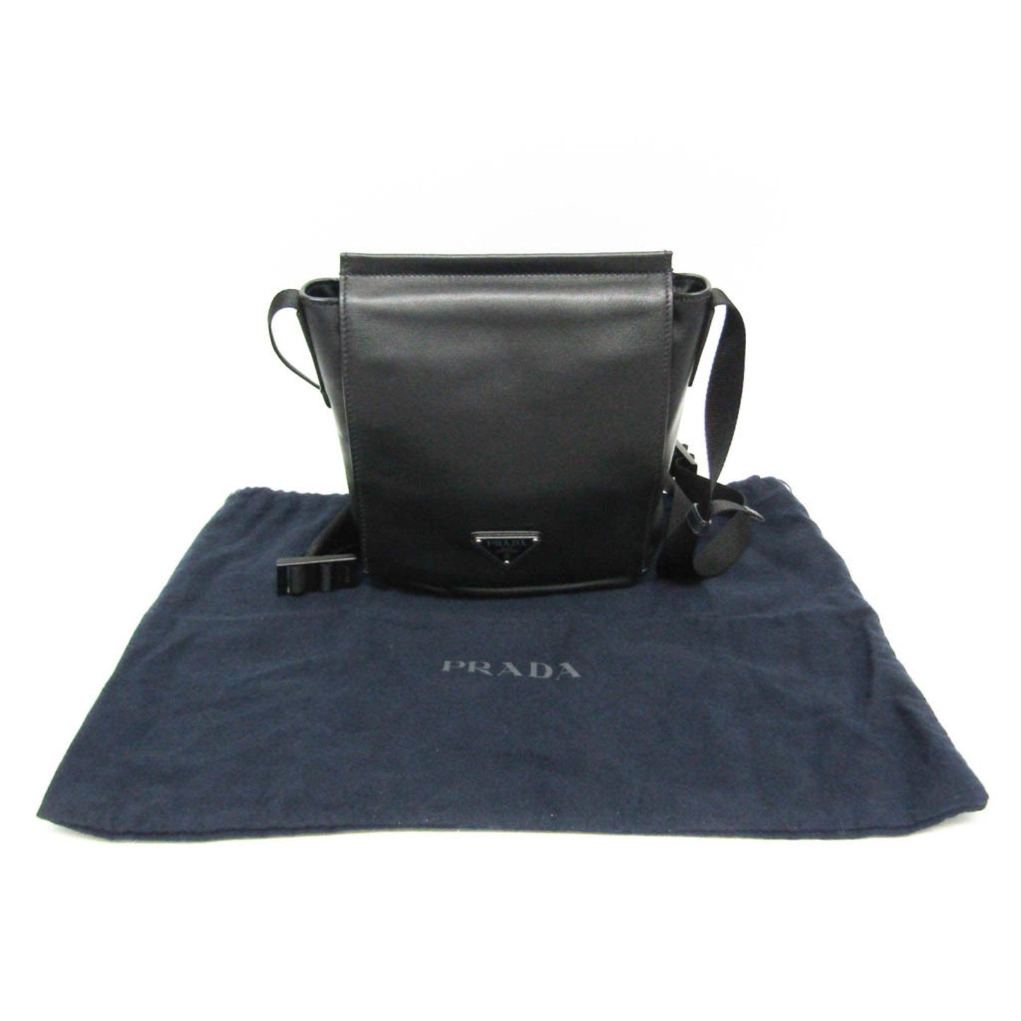 Prada Saffiano, Black, Leather, shoulder