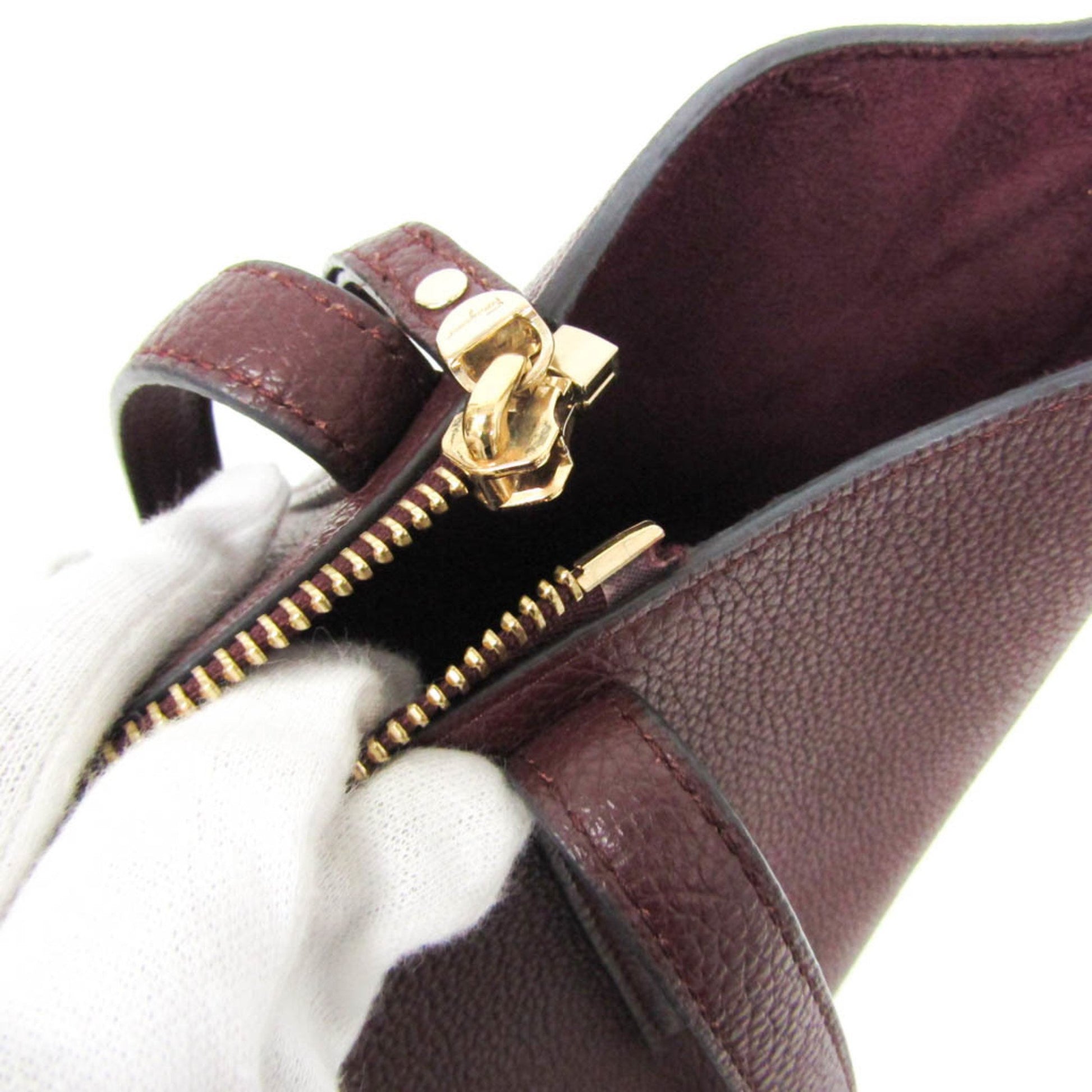 Salvatore Ferragamo, Burgundy, Leather, tote