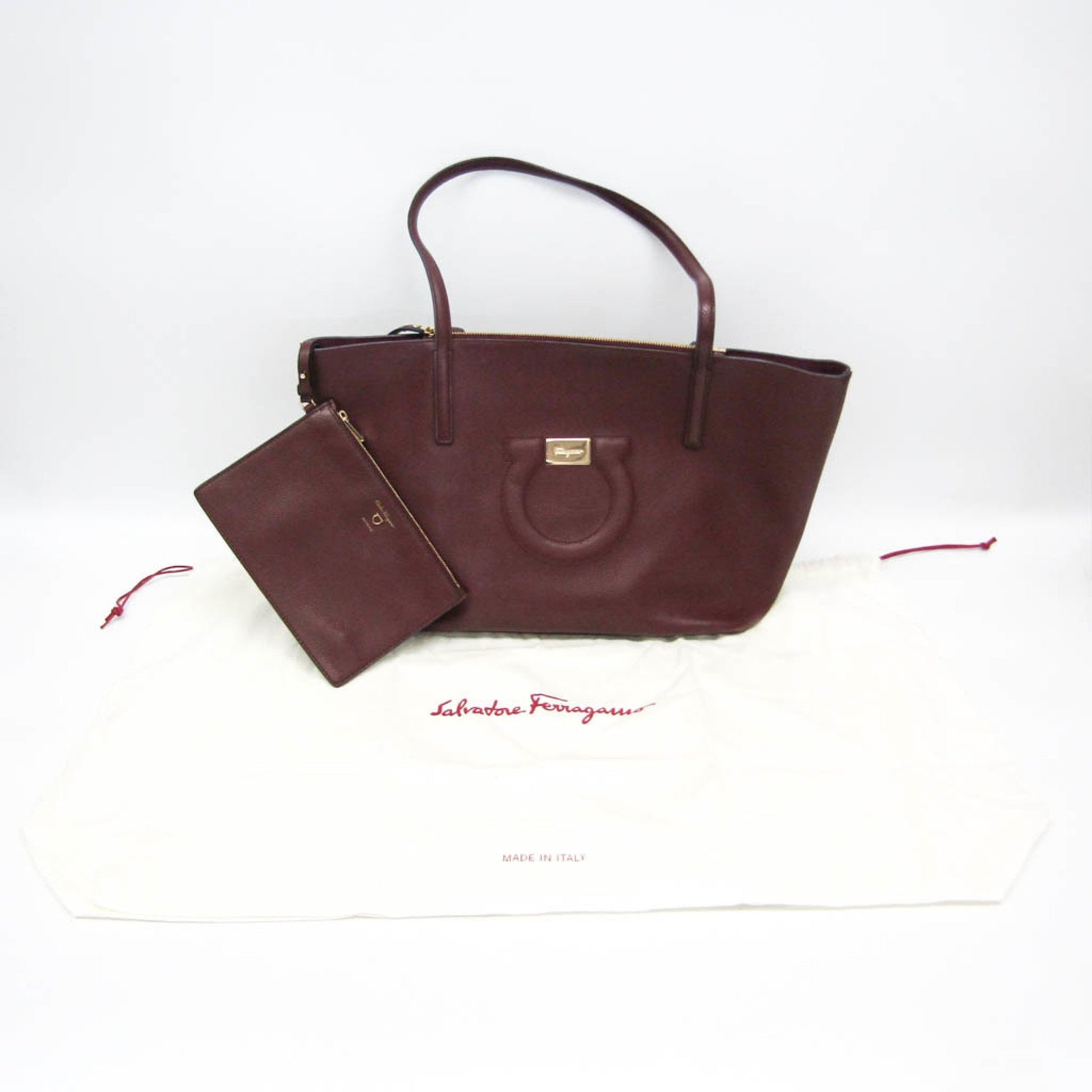 Salvatore Ferragamo, Burgundy, Leather, tote