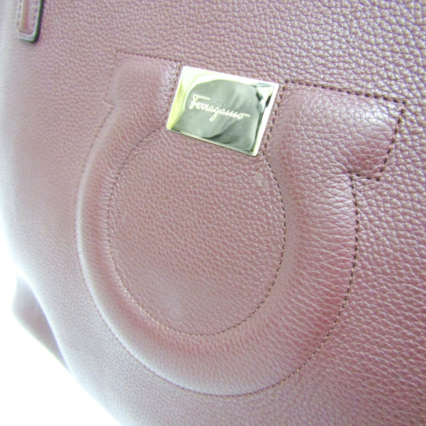 Salvatore Ferragamo, Burgundy, Leather, tote