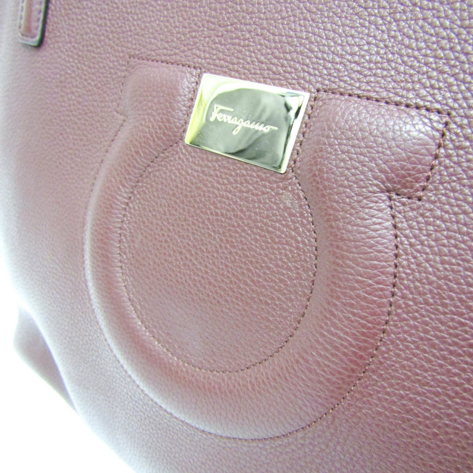 Salvatore Ferragamo, Burgundy, Leather, tote