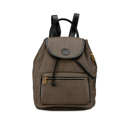 Fendi Zucchino, Grey, Canvas, backpack