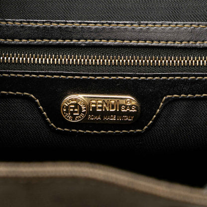 Fendi Zucchino, Grey, Canvas, backpack