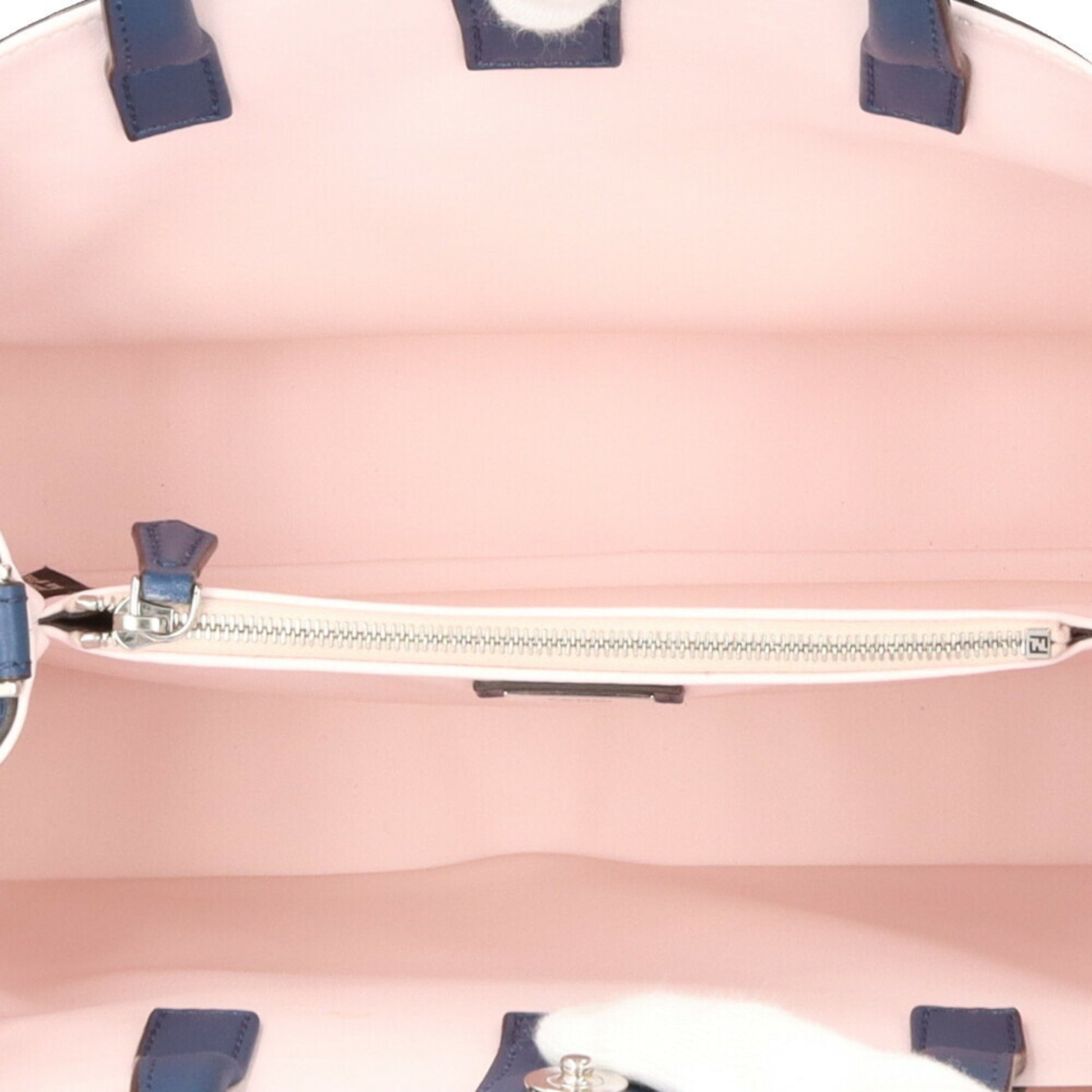 Fendi 2Jours, Navy, Leather, shoulder
