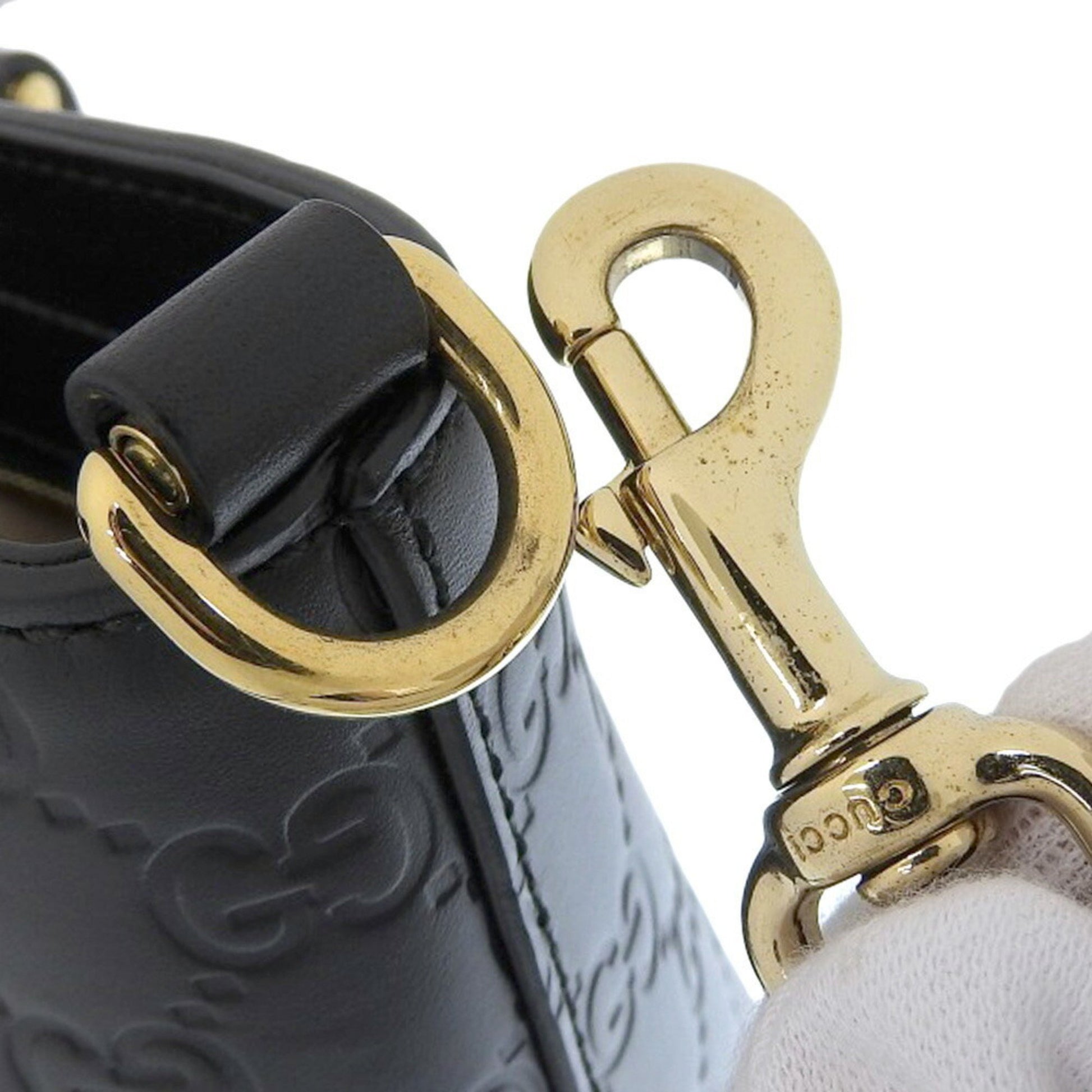 Gucci Guccissima, Black, Leather, handbag