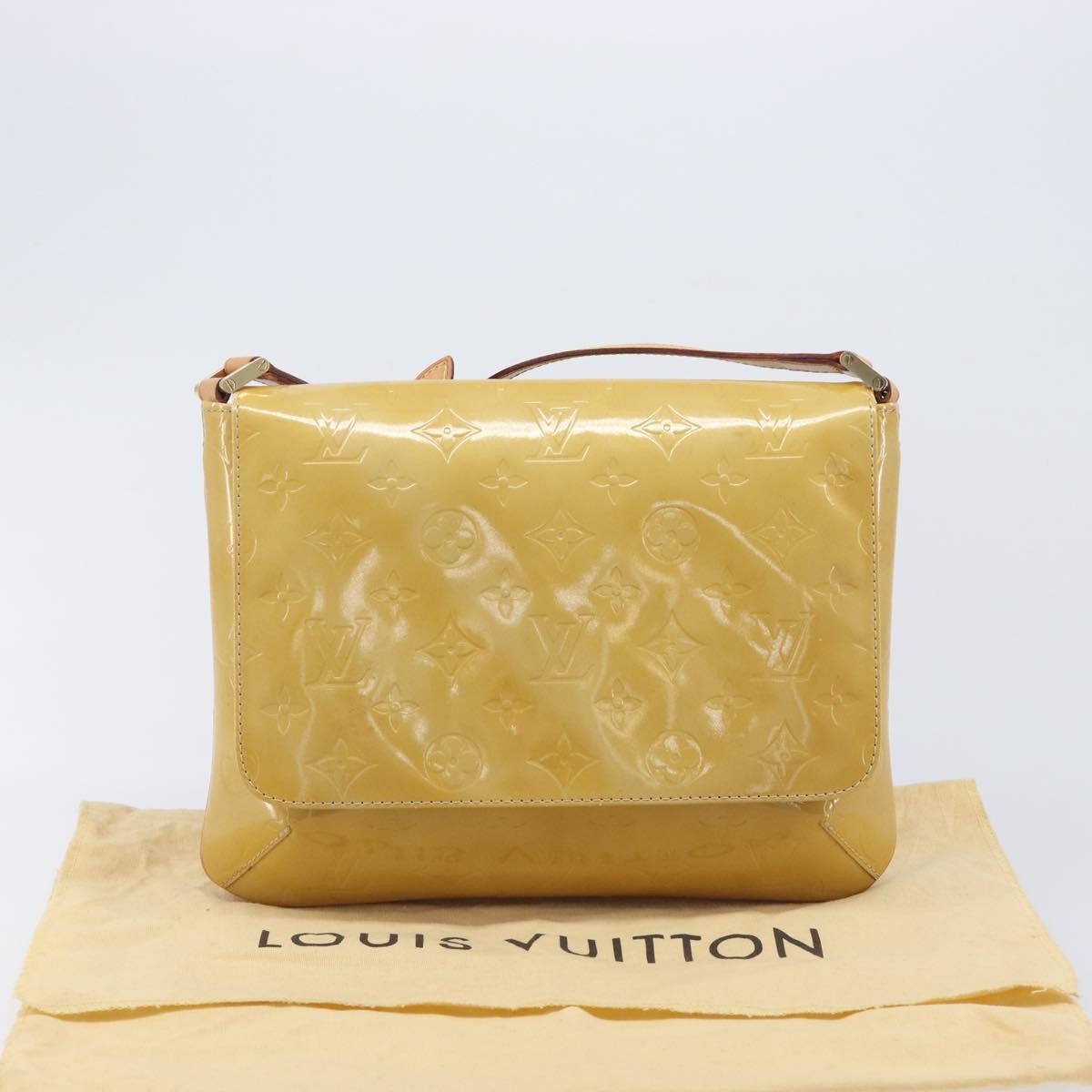 Louis Vuitton Thompson Street Monogram Vernis, Beige, Patent Leather, Shoulder Bag