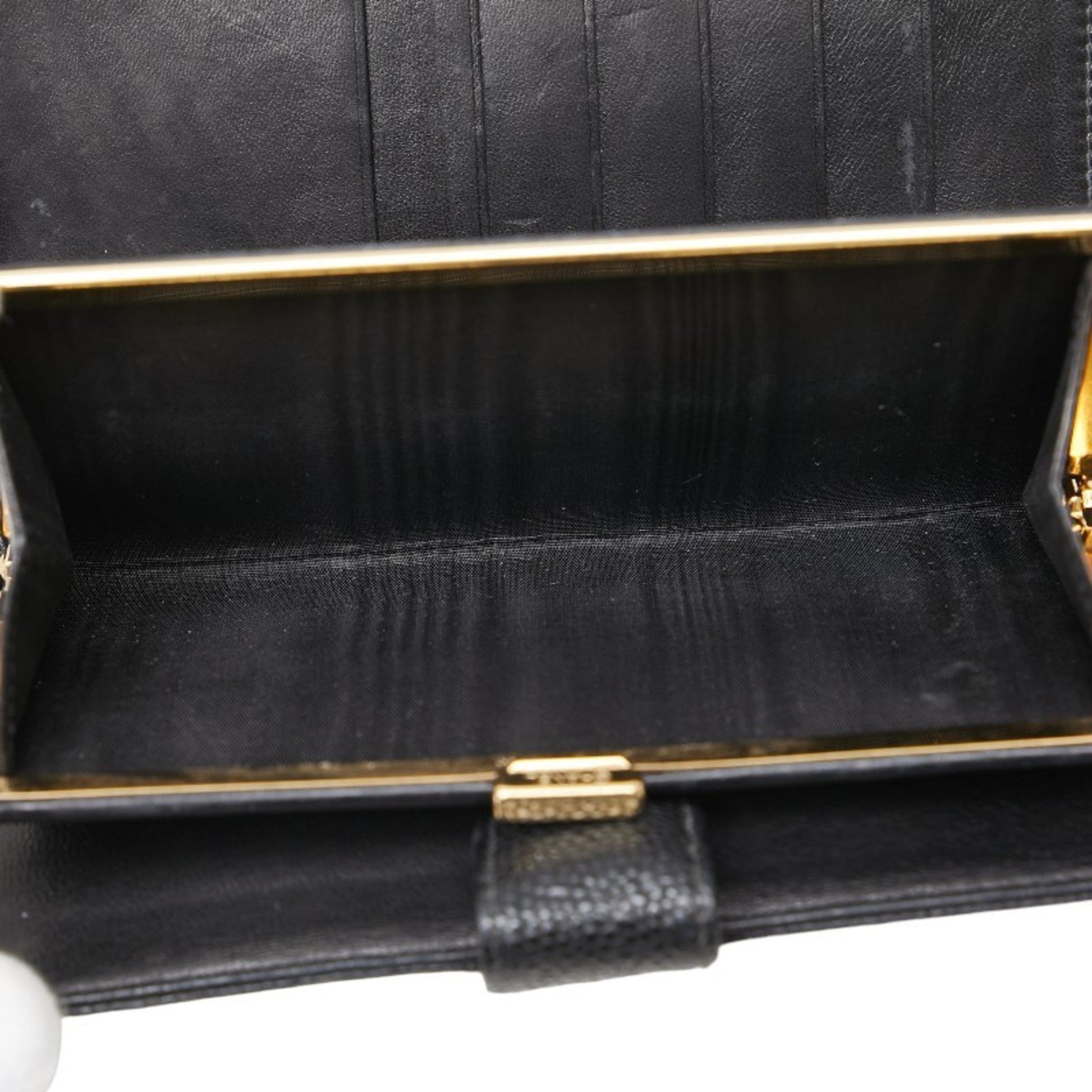 Chanel Logo CC, Black, Leather, wallet
