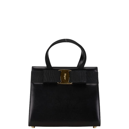 Salvatore Ferragamo Vara, Black, Leather, handbag