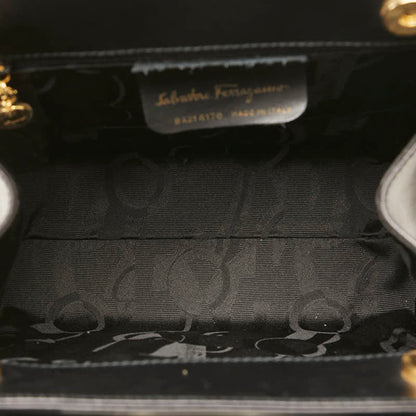 Salvatore Ferragamo Vara, Black, Leather, handbag