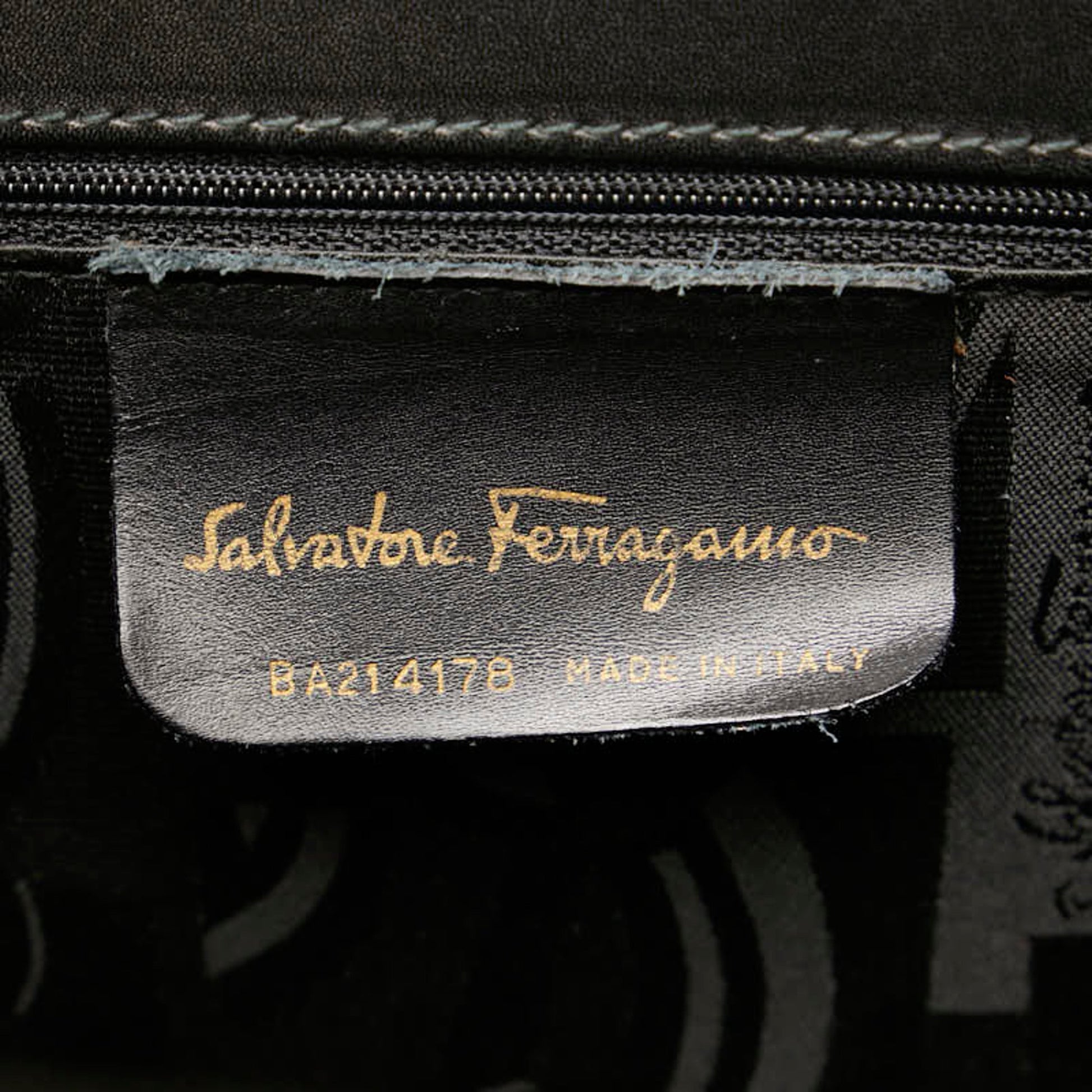 Salvatore Ferragamo Vara, Black, Leather, handbag