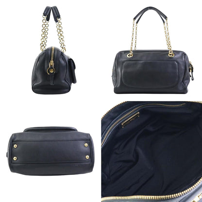 Salvatore Ferragamo, Black, Leather, handbag