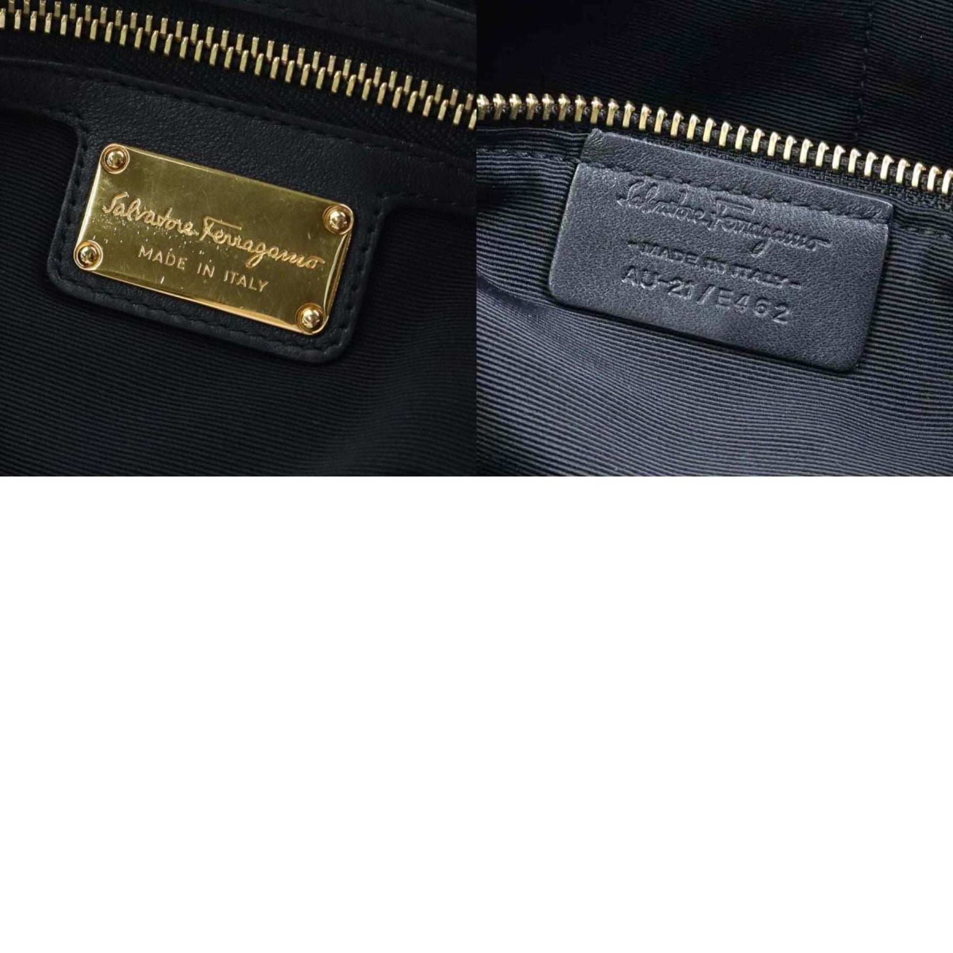 Salvatore Ferragamo, Black, Leather, handbag