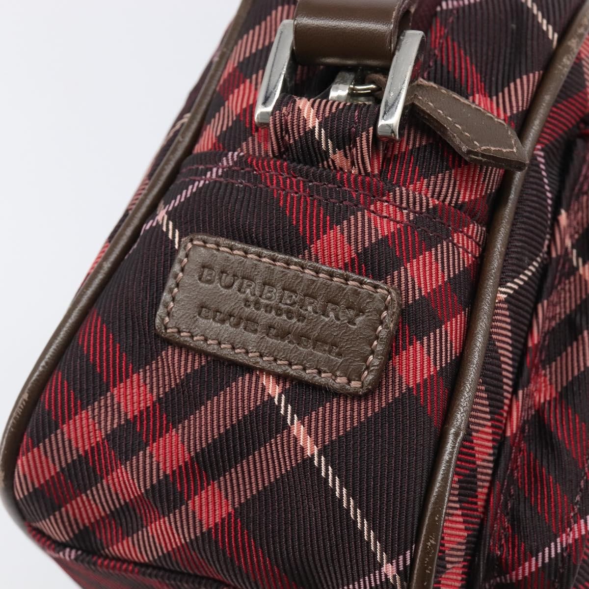 Burberry Nova Check Blue Label Nylon, Burgundy, Nylon, Shoulder Bag