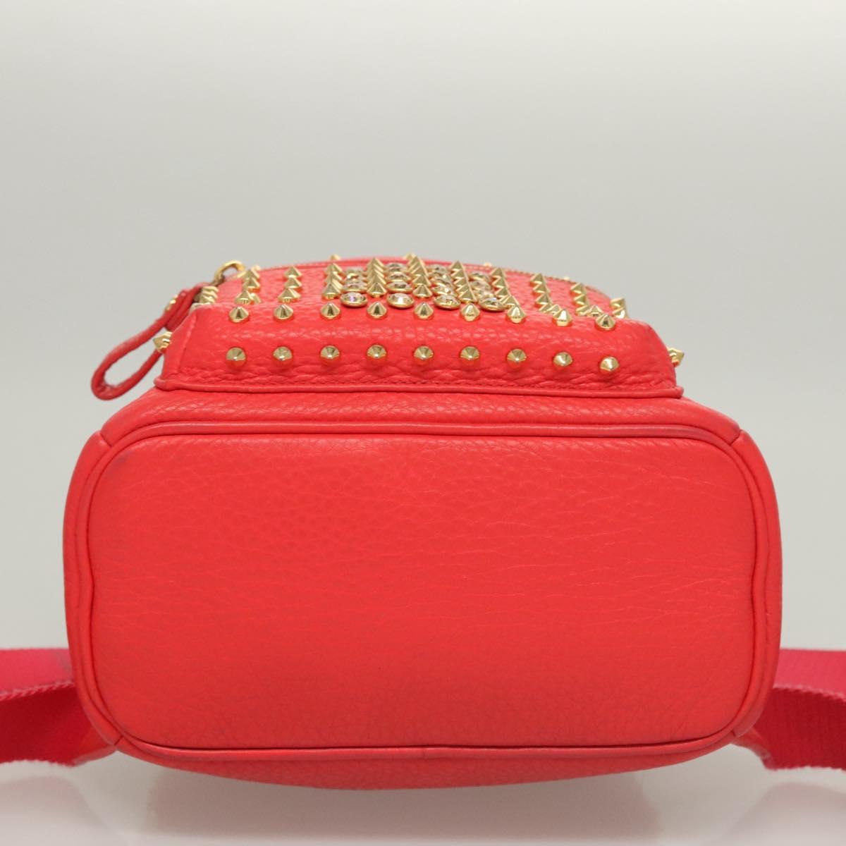 MCM Stark, Red, Leather, backpack