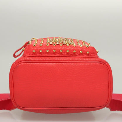MCM Stark, Red, Leather, backpack