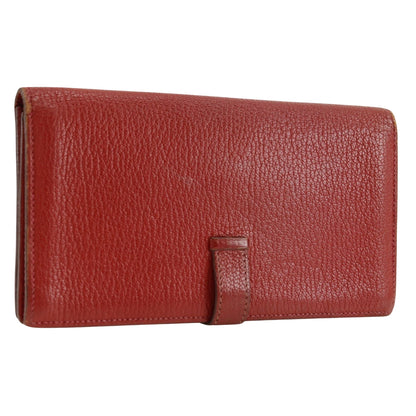 Hermès Béarn, Red, Leather, wallet