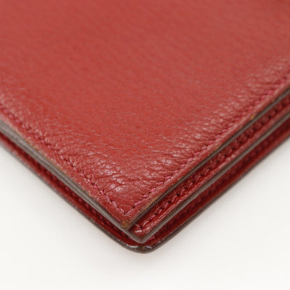 Hermès Béarn, Red, Leather, wallet