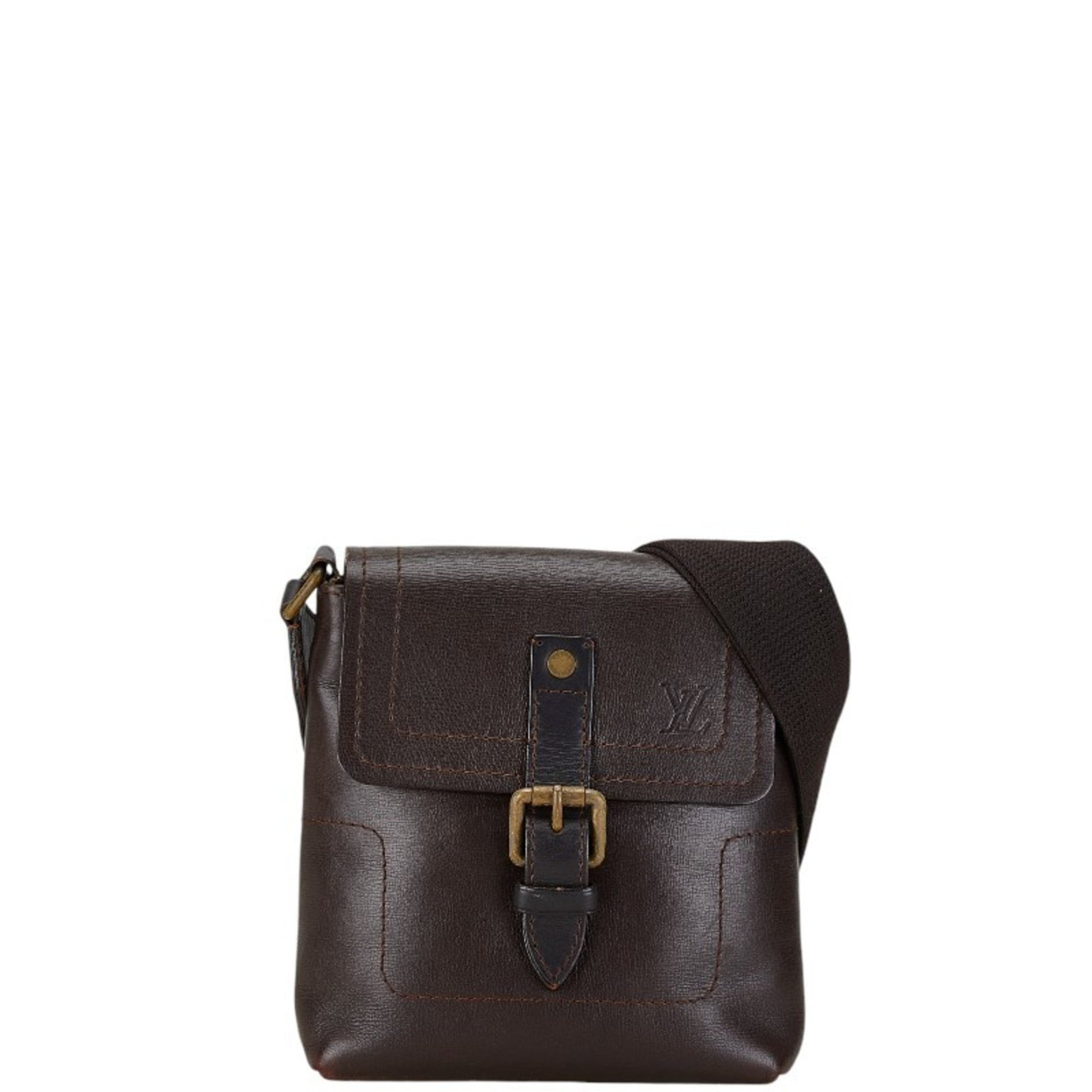 Louis Vuitton Utah, Brown, Leather, shoulder