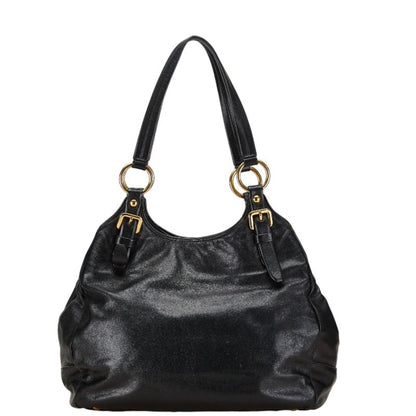 Prada Vitello, Black, Leather, handbag